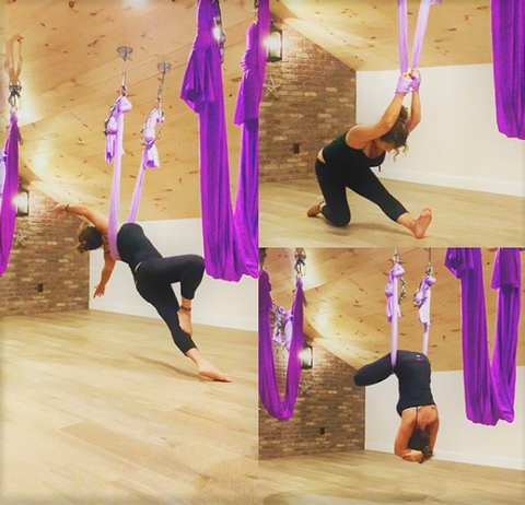 Lift Studio Set Up Purple Yoga Hammock