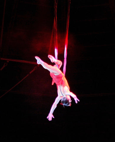 Girl performing using an Aerial Hammock