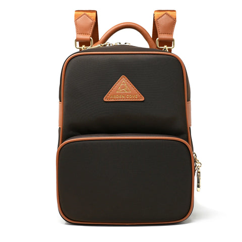 Carmel Backpack in Brown with Jacquard Straps