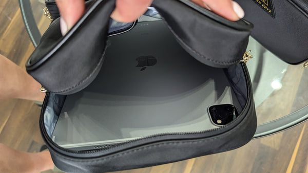 The Carmel Backpack fits a 11in iPad Pro