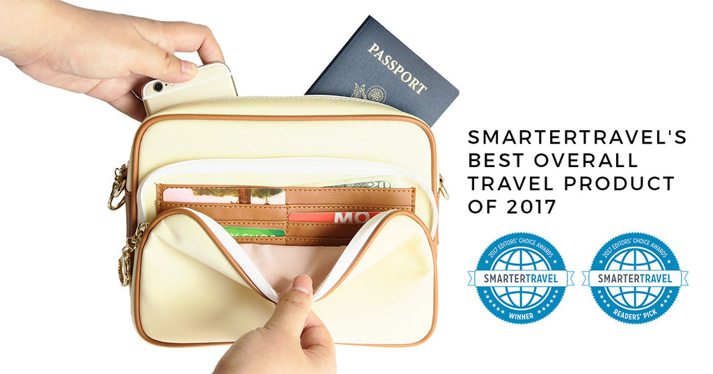 SmarterTravel Best Overall Travel Product 2017 Arden Cove Travel Bag Anti-Theft Waterproof Crossbody