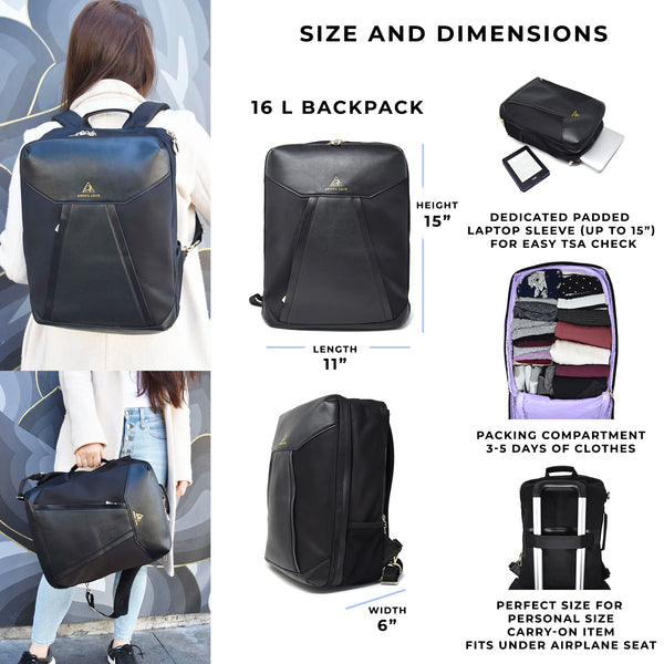 MB Packing Backpack dimensions & features