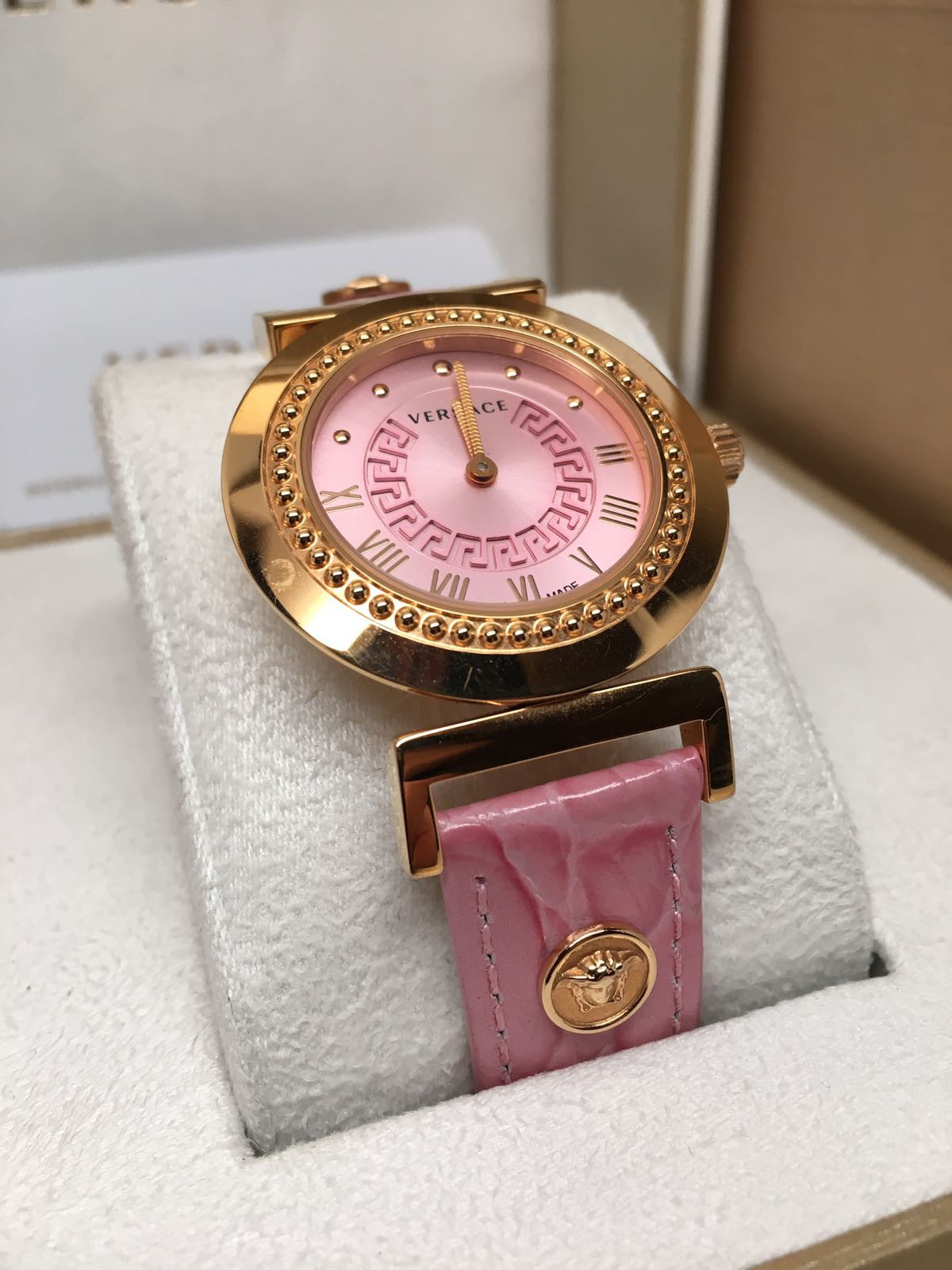 versace pink watch