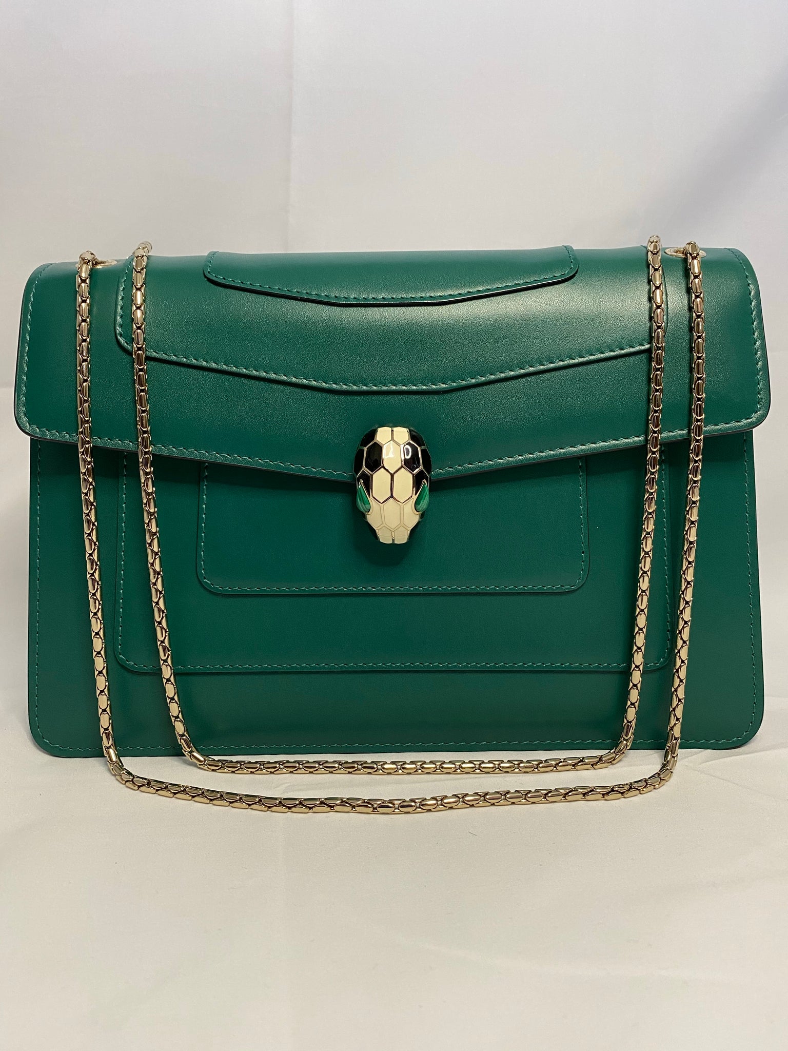 bvlgari green handbags