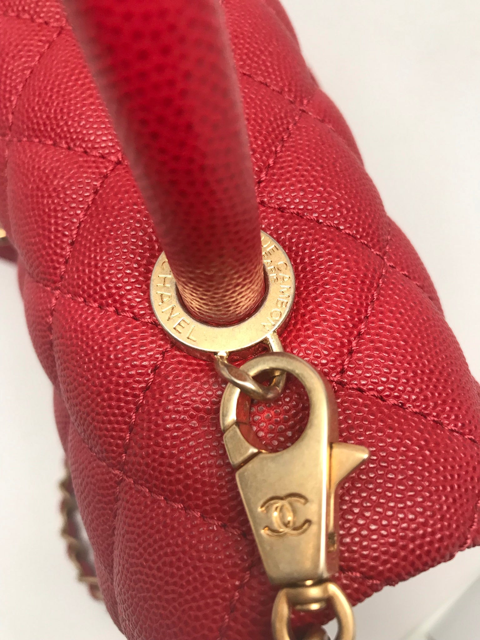 Chanel Coco Handle Red Medium Flap Bag Hebster Boutique