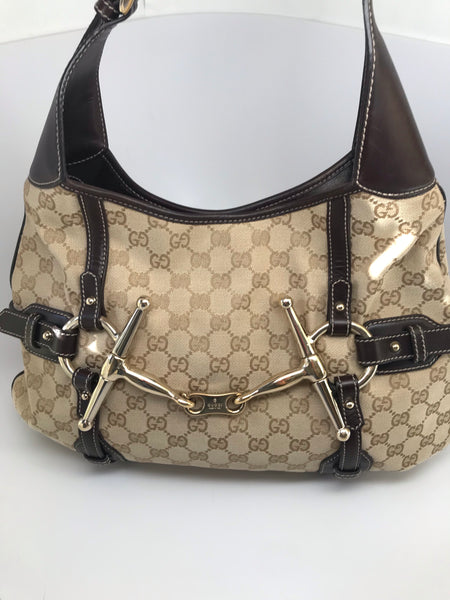 GUCCI GG HORSEBIT CANVAS HOBO PURSE – Hebster Boutique