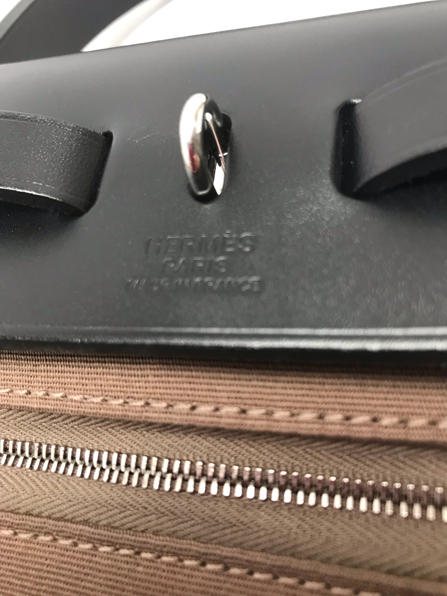 HERMES HERBAG ZIP 31 - ETOUPE/BLACK VACHE HUNTER LEATHER – Hebster Boutique