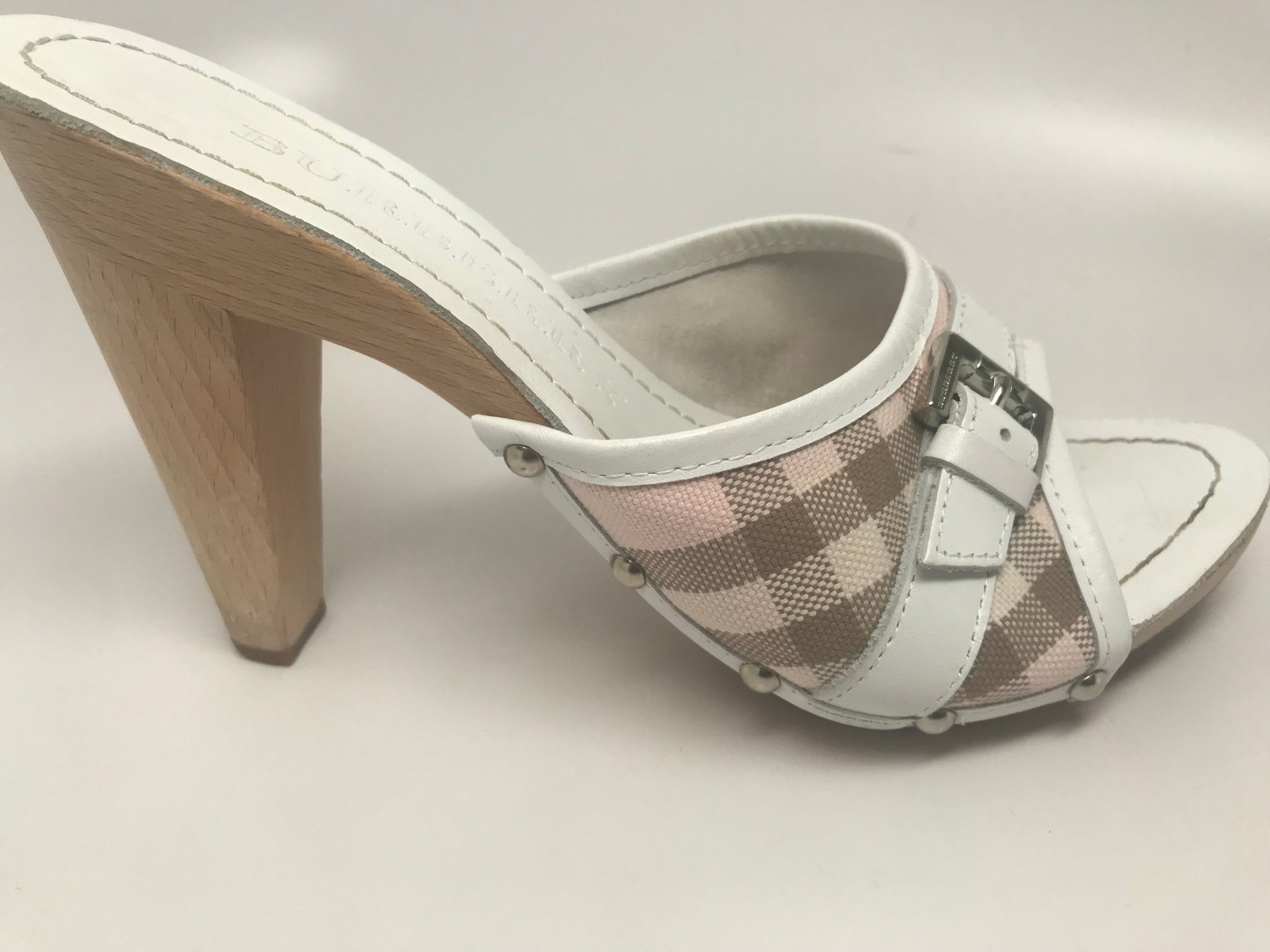 burberry print heels