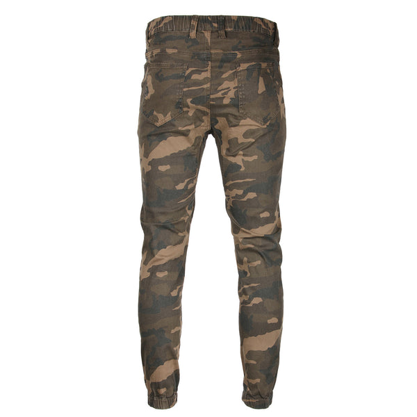 Victorious by ZIMEGO - Mens Twill Slim Fit Stretch Jogger Pants - CAMO ...