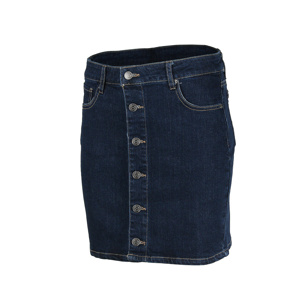 stretch waist denim skirt