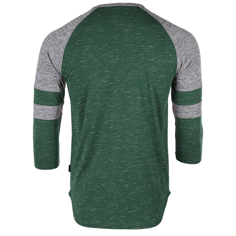 ZIMEGO Men's 3/4 Sleeve Baseball Football College Raglan Henley Athletic T-shirt