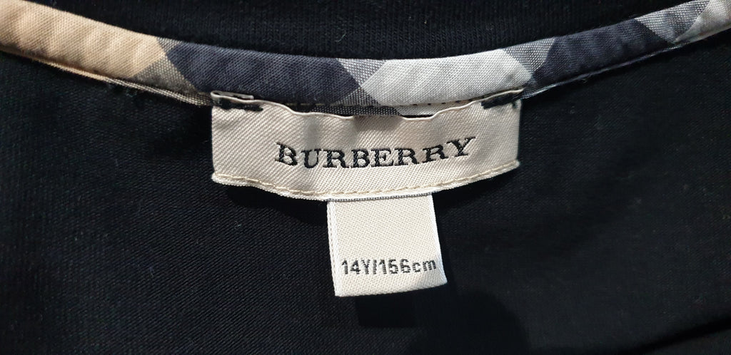 burberry check trim tee