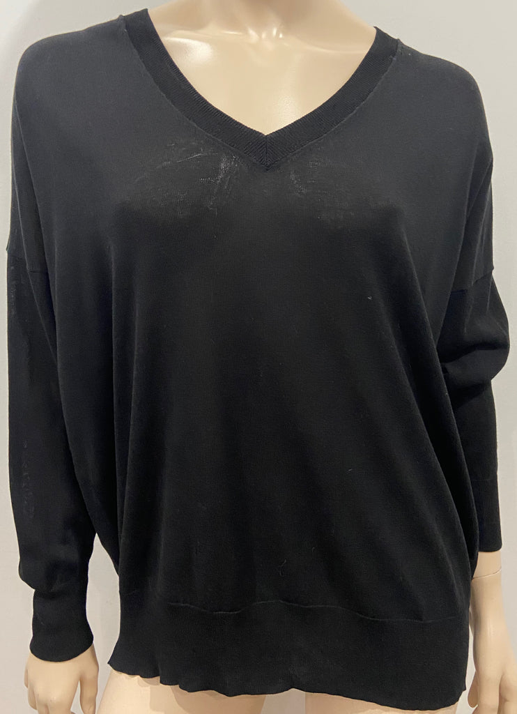 zara black v neck jumper