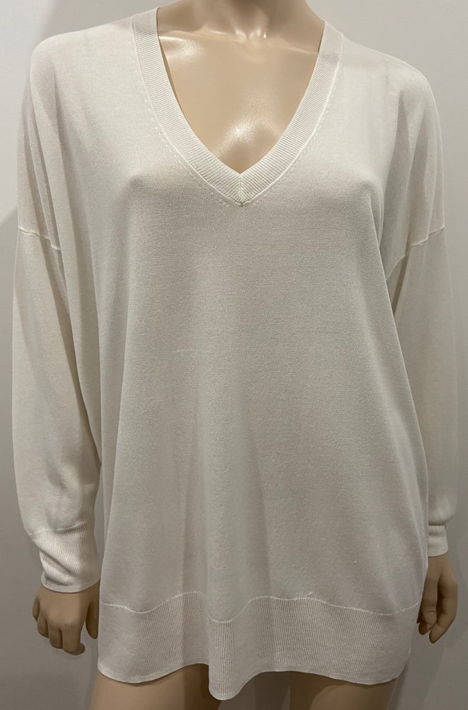 zara cream v neck jumper