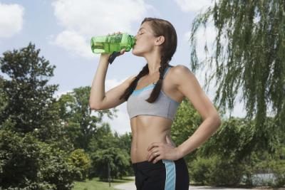 good hydration woman drinking water