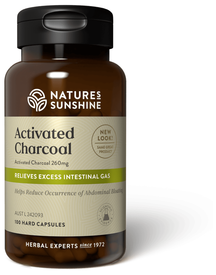bottle of Nature's Sunshine Activated Charcoal