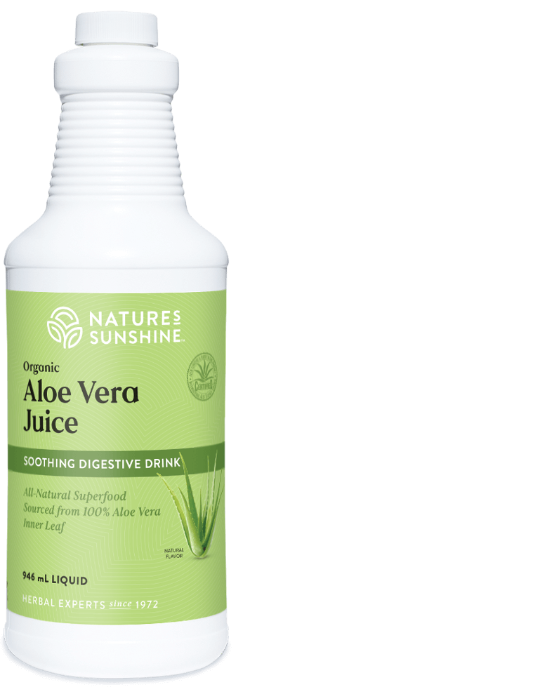 bottle of Nature's Sunshine Aloe Vera Juice