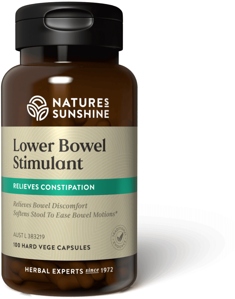 bottle of Nature's Sunshine Lower Bowel Stimulant