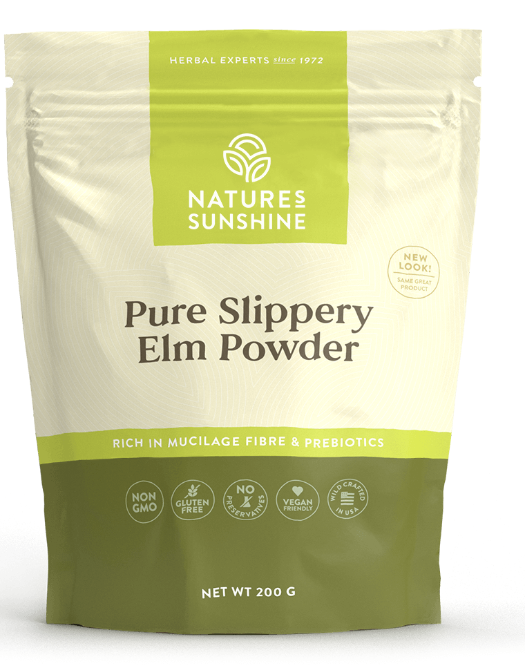 bag of Nature's Sunshine Pure Slippery Elm Bark Powder