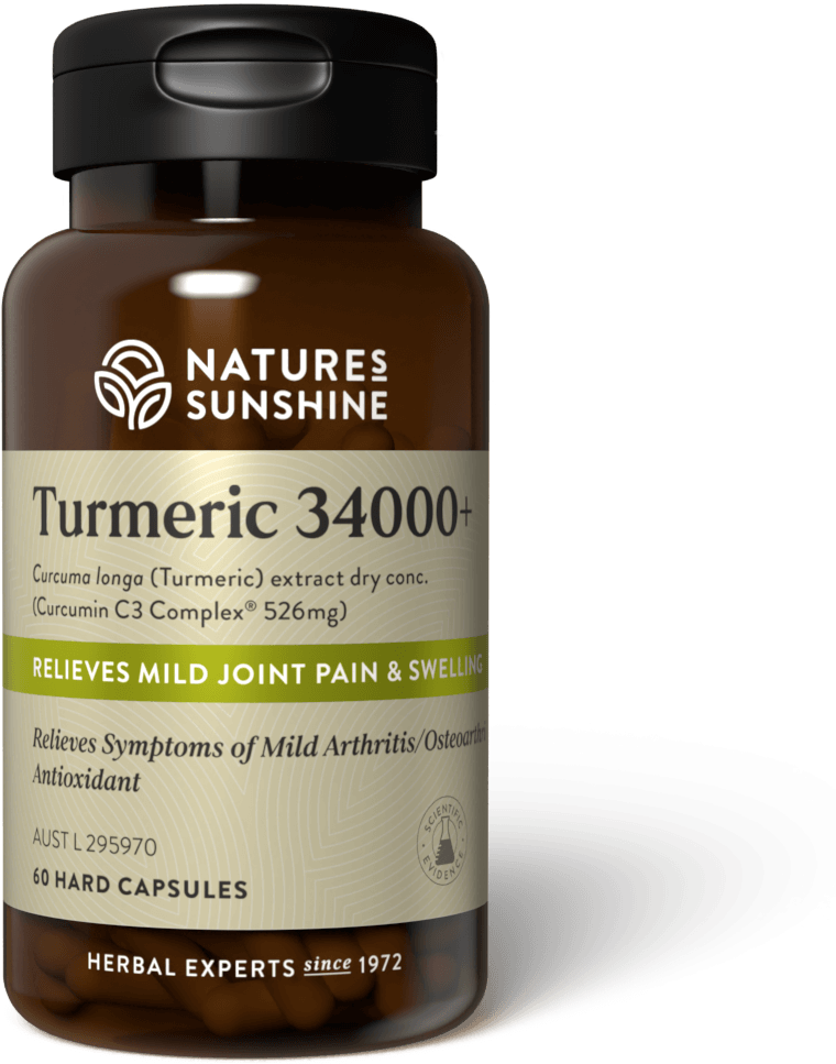 bottle of Nature's Sunshine Turmeric 34000+