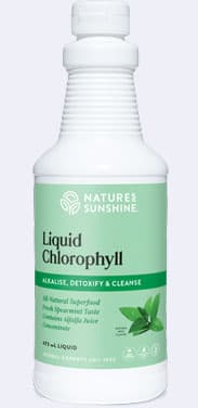 bottle of liquid chlorophyll