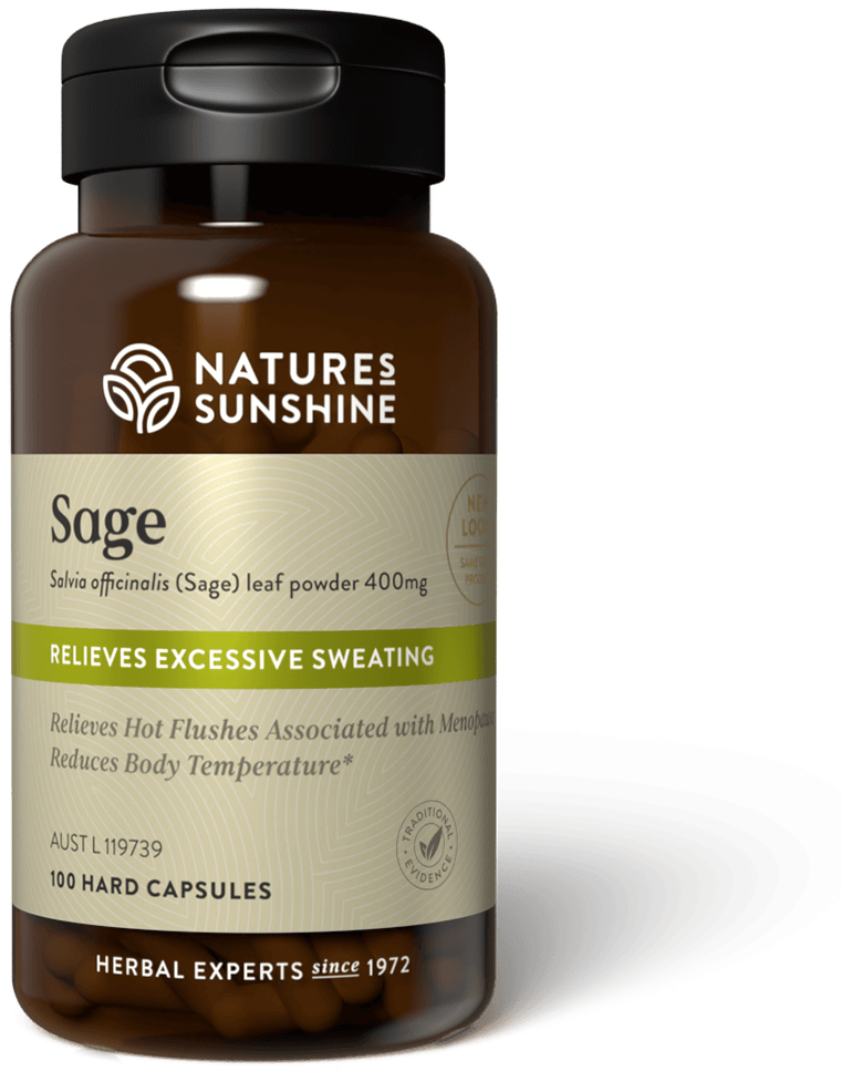 bottle of Nature's Sunshine Sage capsules