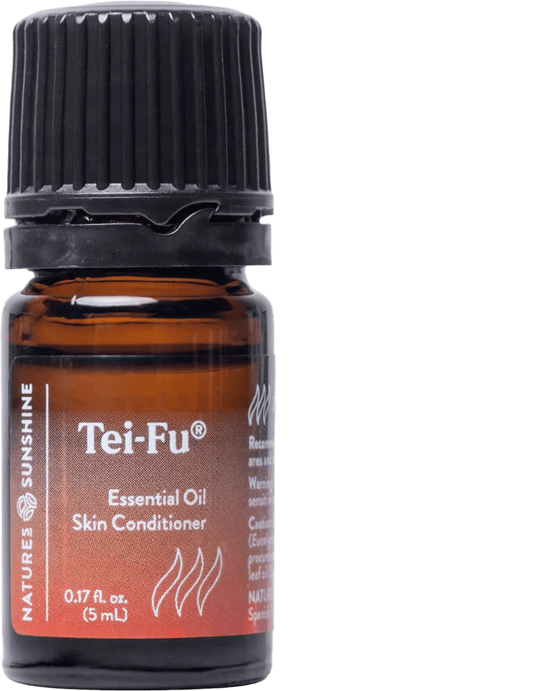 bottle of Nature's Sunshine Tei-Fu Essential Oil