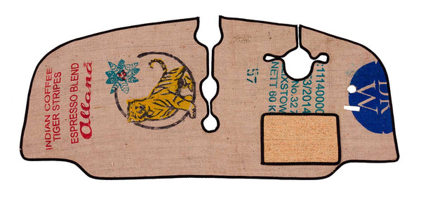 A Rugs for Bugs mat in Coffee Sack material