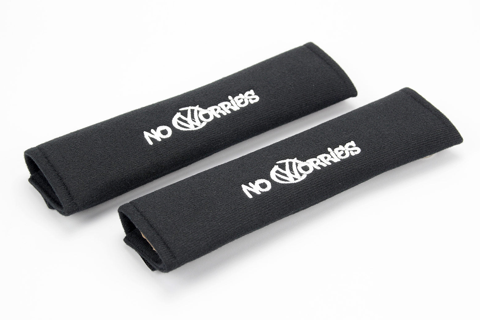 No Worries grafitti VW logo - Embroidered padded seat belt covers ...