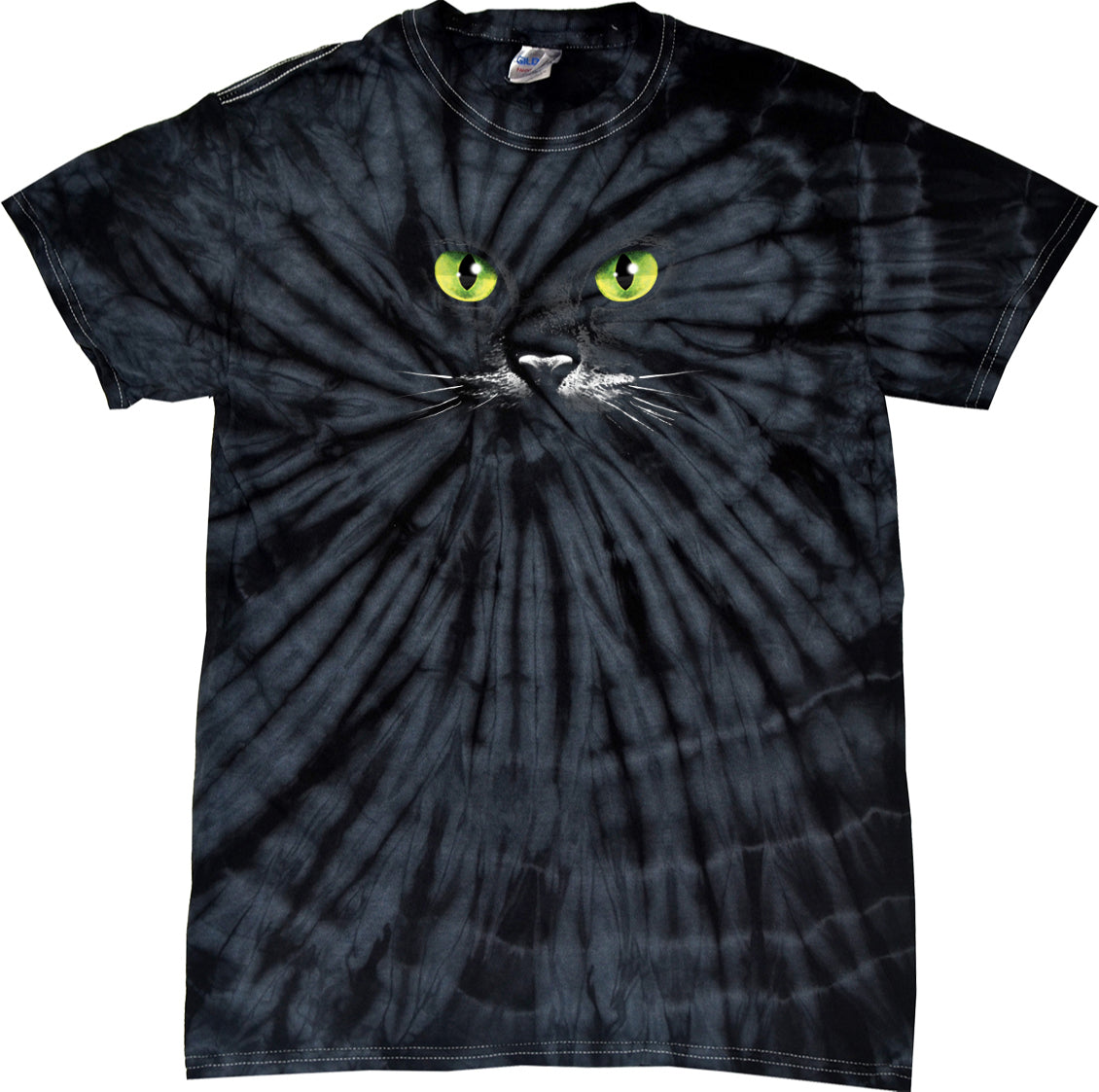 Halloween T-shirt Black Cat Spider Tie Dye Tee