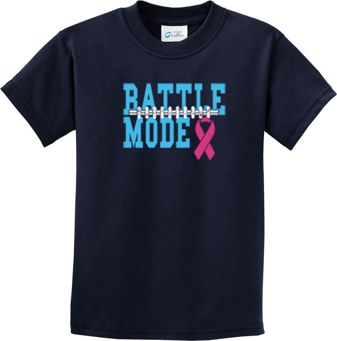 Kids Breast Cancer T-shirt Battle Mode Youth Tee