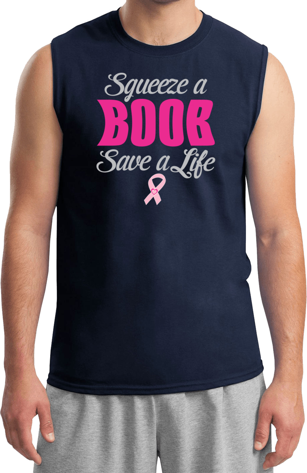 Breast Cancer T-shirt Save a Life Muscle Tee