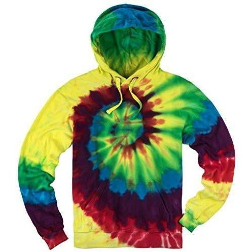 Mens Tie Dye Spiral Hoodie