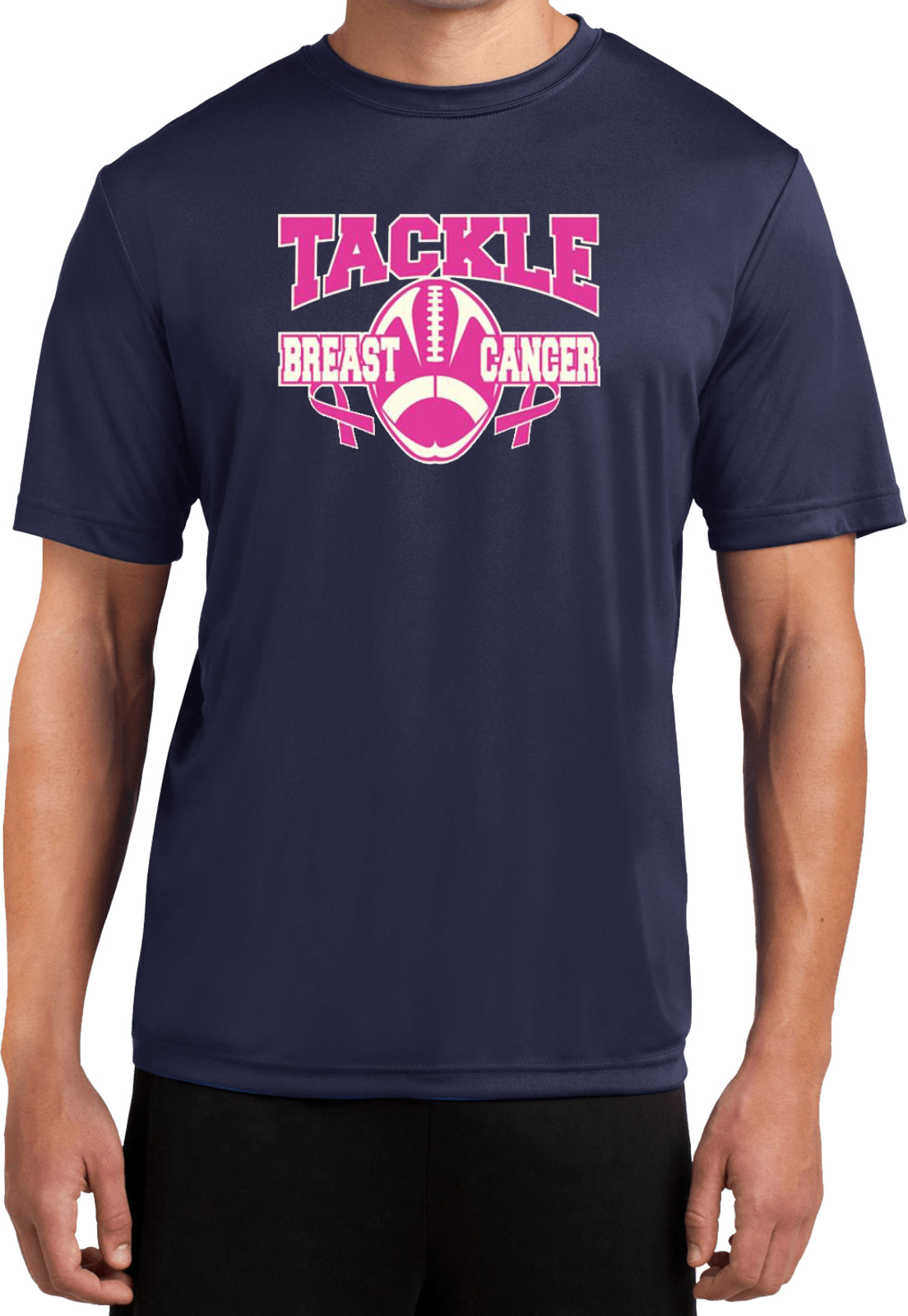 Breast Cancer T-shirt Tackle Cancer Moisture Wicking Tee