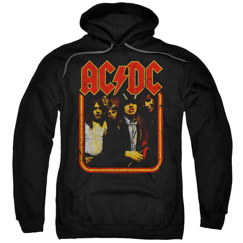 AC/DC Distressed Group Photo Black Pullover Hoodie