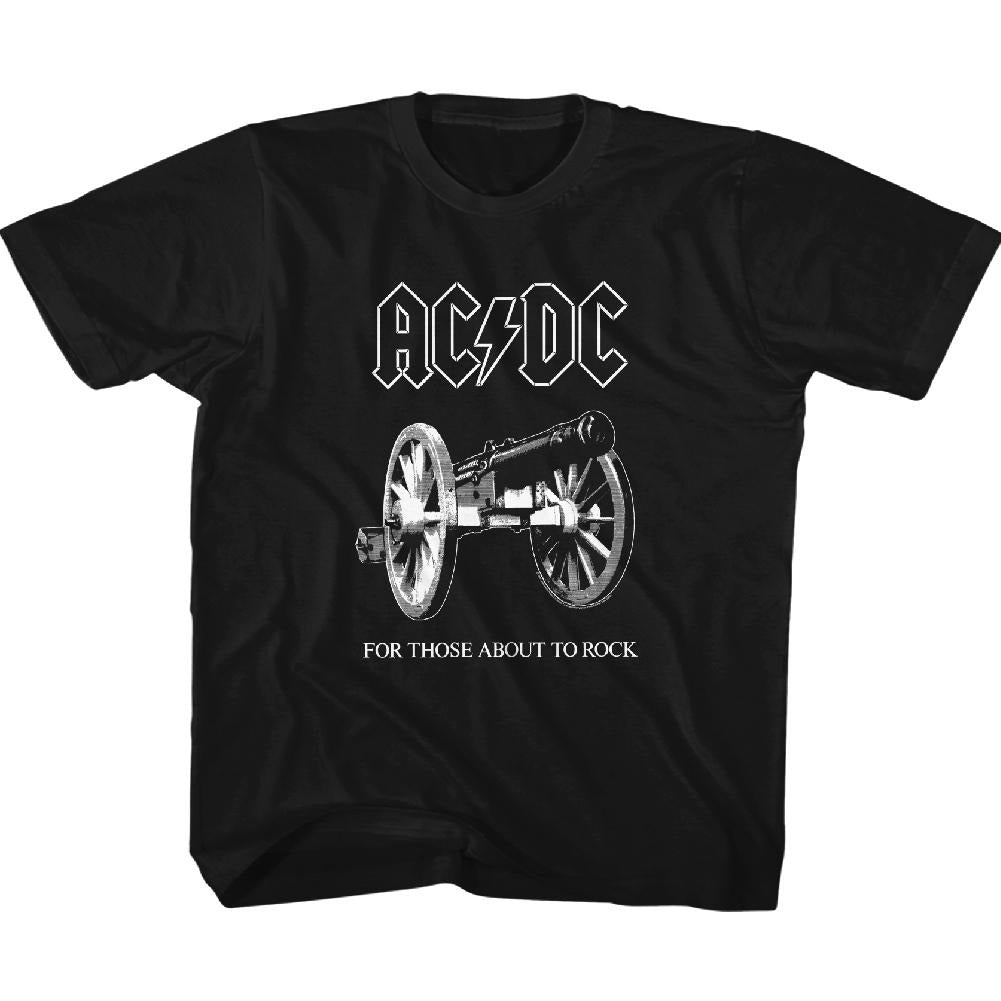 AC/DC Toddler T-Shirt For Those About To Rock Black Tee