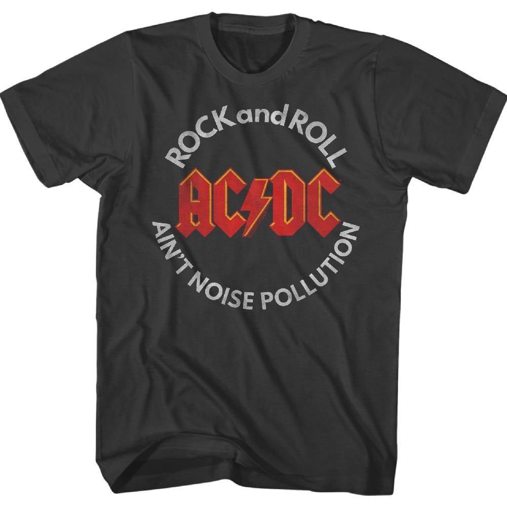 AC/DC T-Shirt Rock and Roll Aint Noise Pollution Smoke Tee