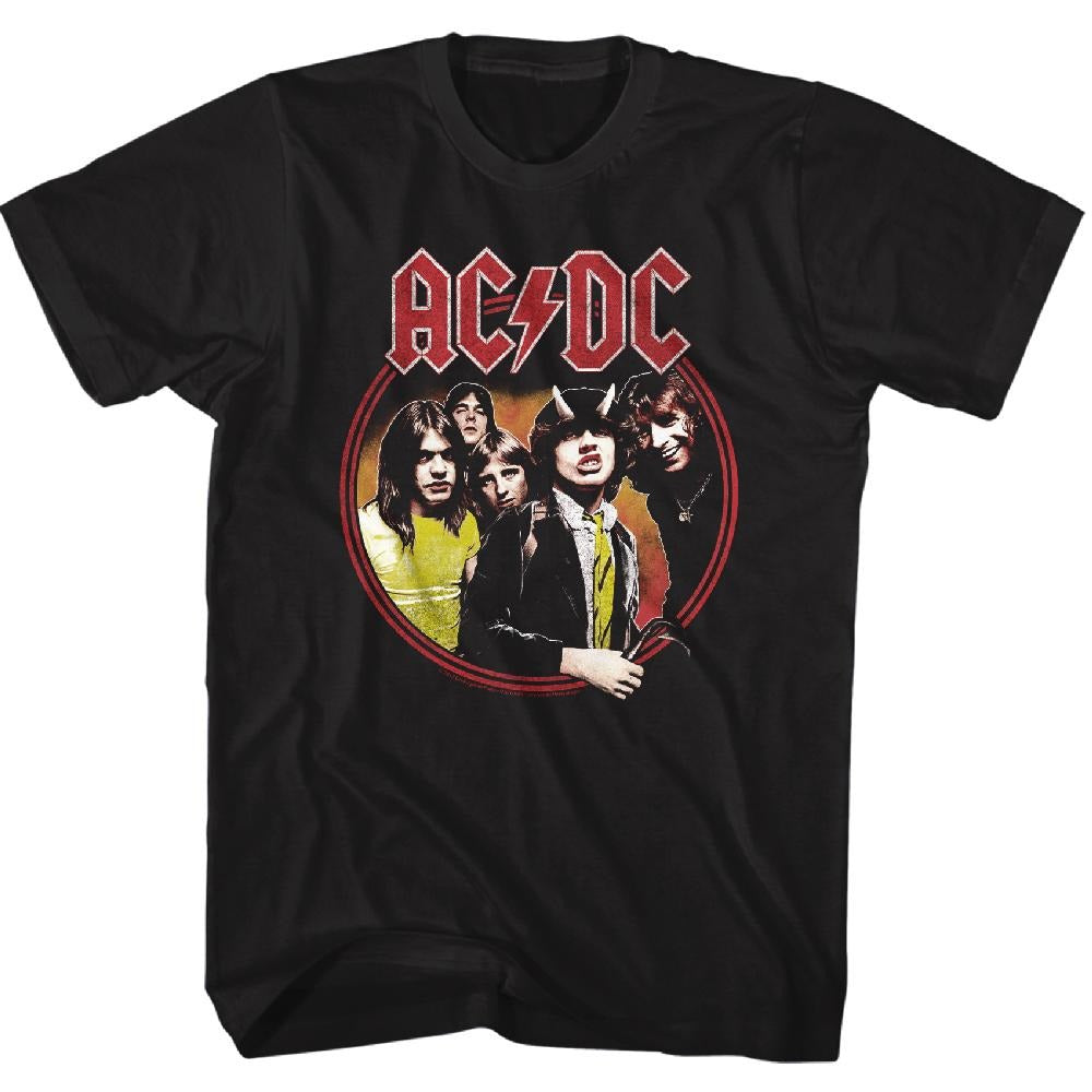 AC/DC T-Shirt Highway To Hell Circle Black Tee