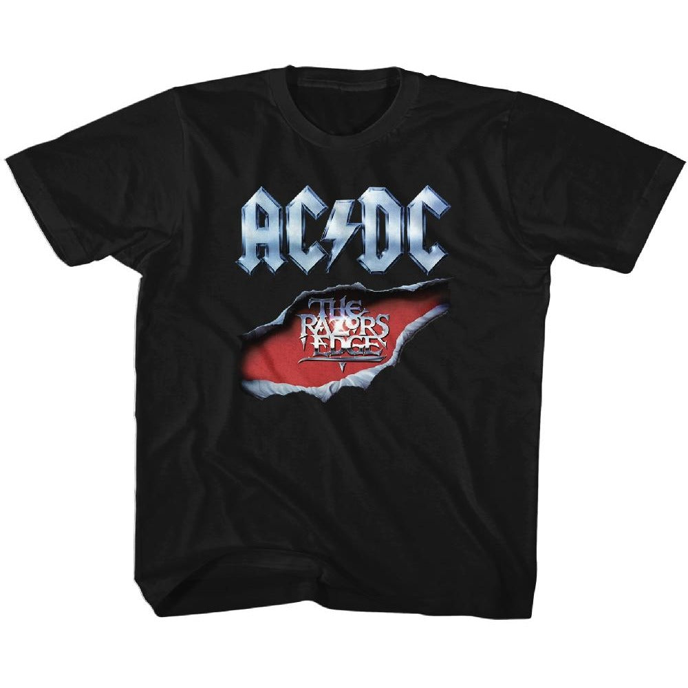 AC/DC Toddler T-Shirt The Razors Edge Circle Black Tee