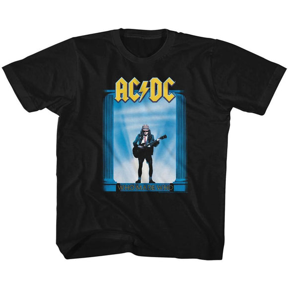 AC/DC Kids T-Shirt Who Made Who Album Cover Black Tee