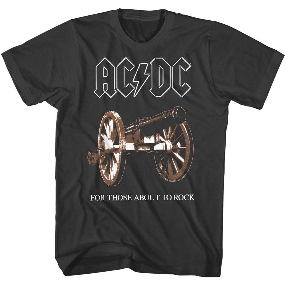 AC/DC T-Shirt For Those About To Rock Cannon Black Tee