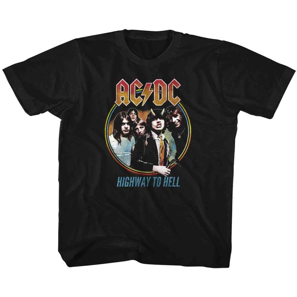 AC/DC Kids T-Shirt Highway To Hell Circle Color Tee