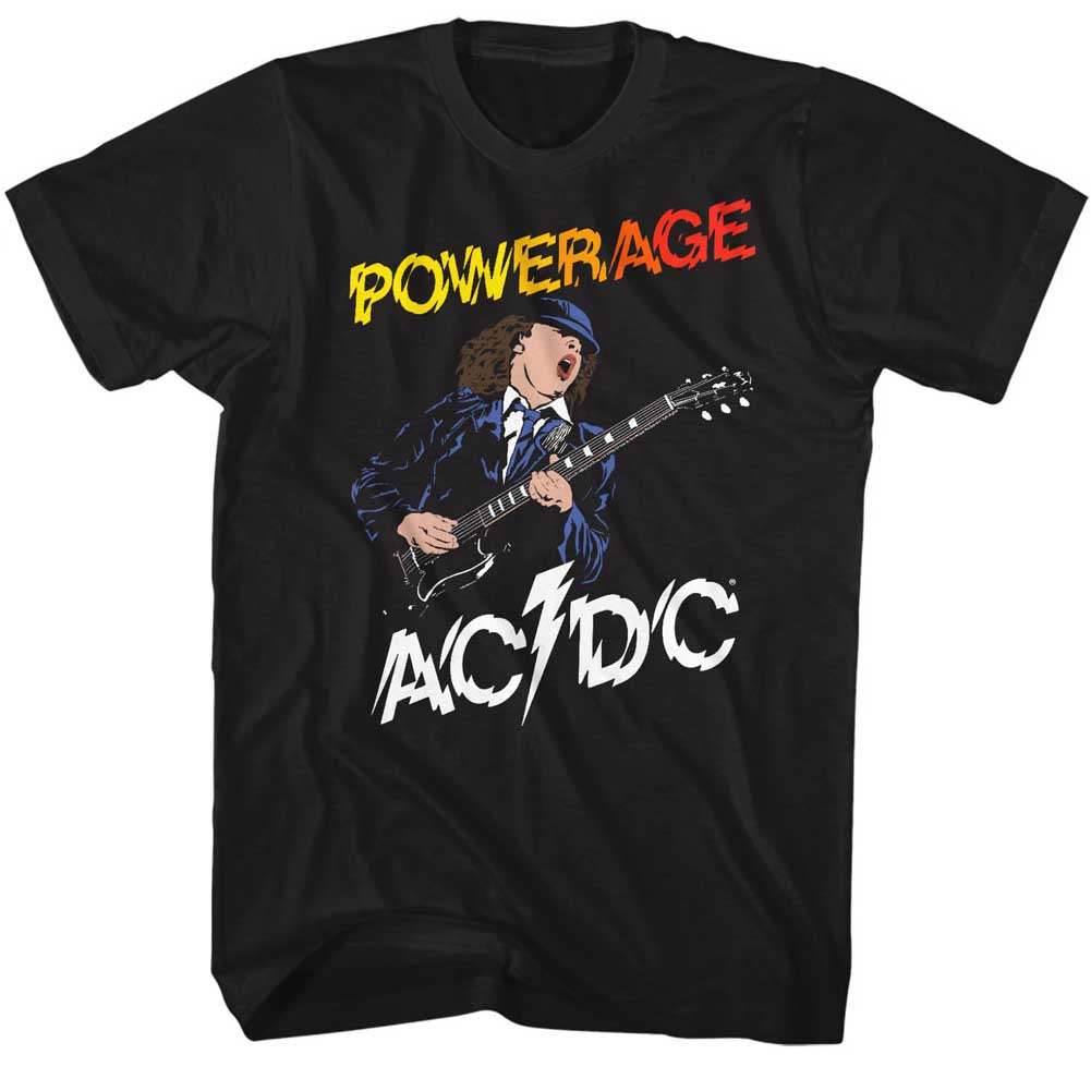 AC/DC T-Shirt Powerage Angus Young Black Tee