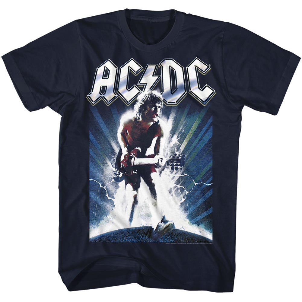 AC/DC T-Shirt Lightning Guitar Solo Black Tee