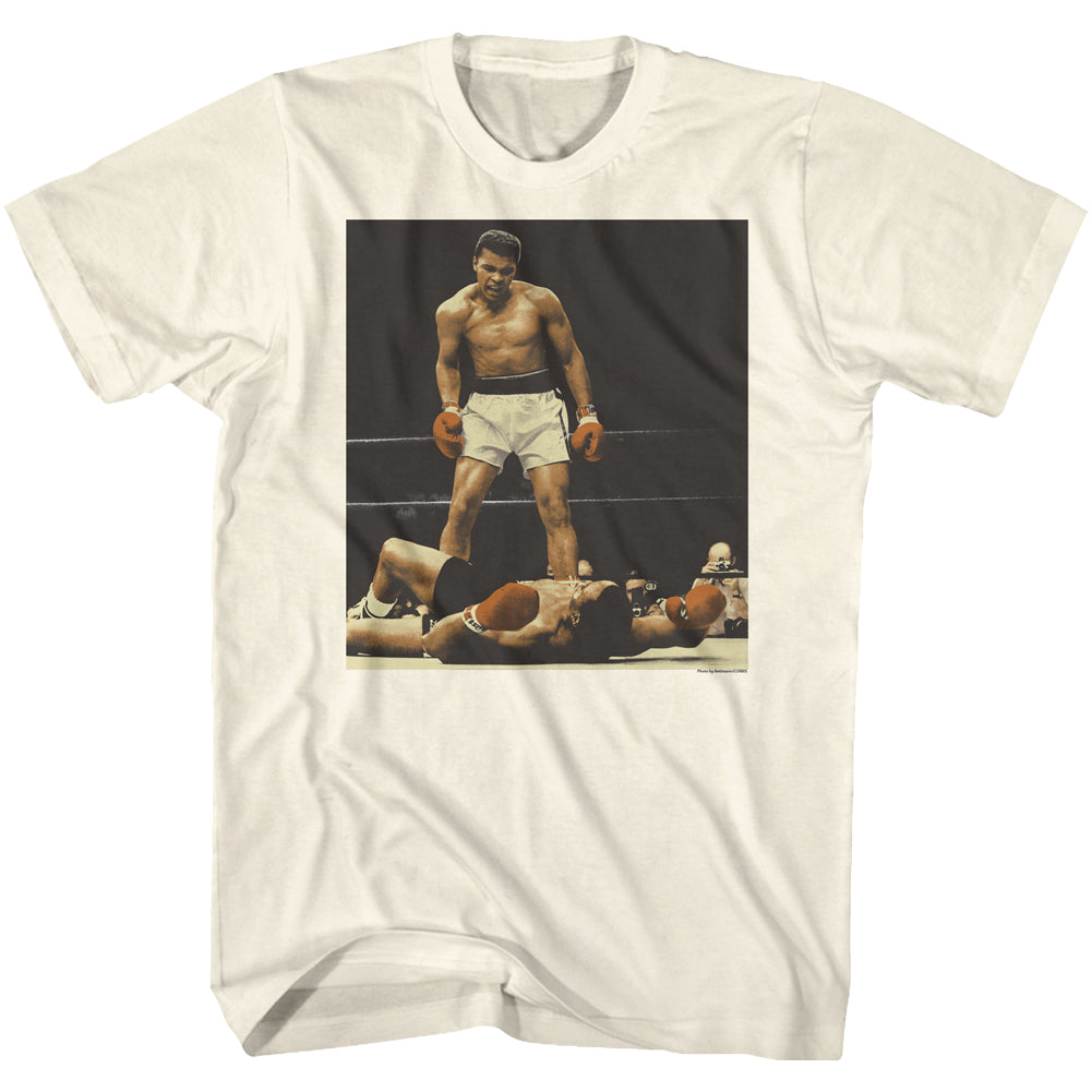 Muhammad Ali T-Shirt Standing Over Liston White Tee