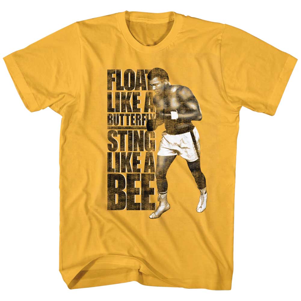 Muhammad Ali T-Shirt Float Like A Butterfly Ginger Tee