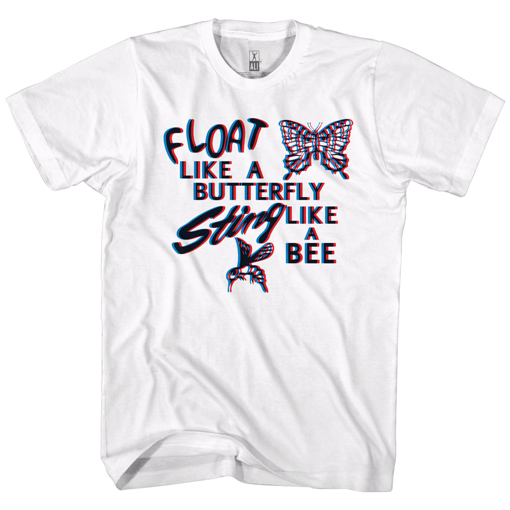 Muhammad Ali T-Shirt Float Like A Butterfly 3D White Tee