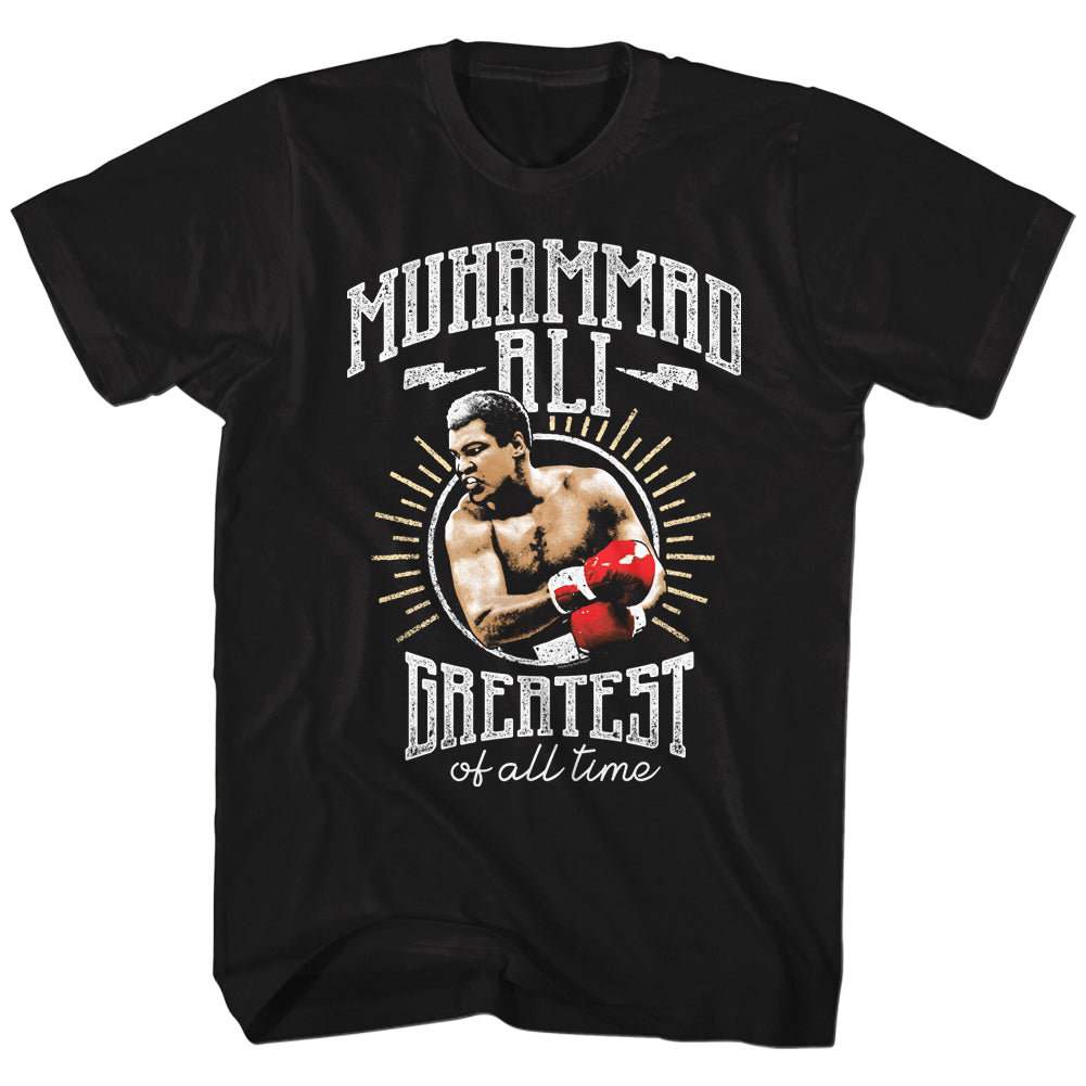 Muhammad Ali T-Shirt Greatest Of All Time Circle Sketch Black Tee