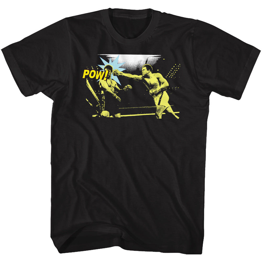 Muhammad Ali T-Shirt Pow Comic Book Black Tee