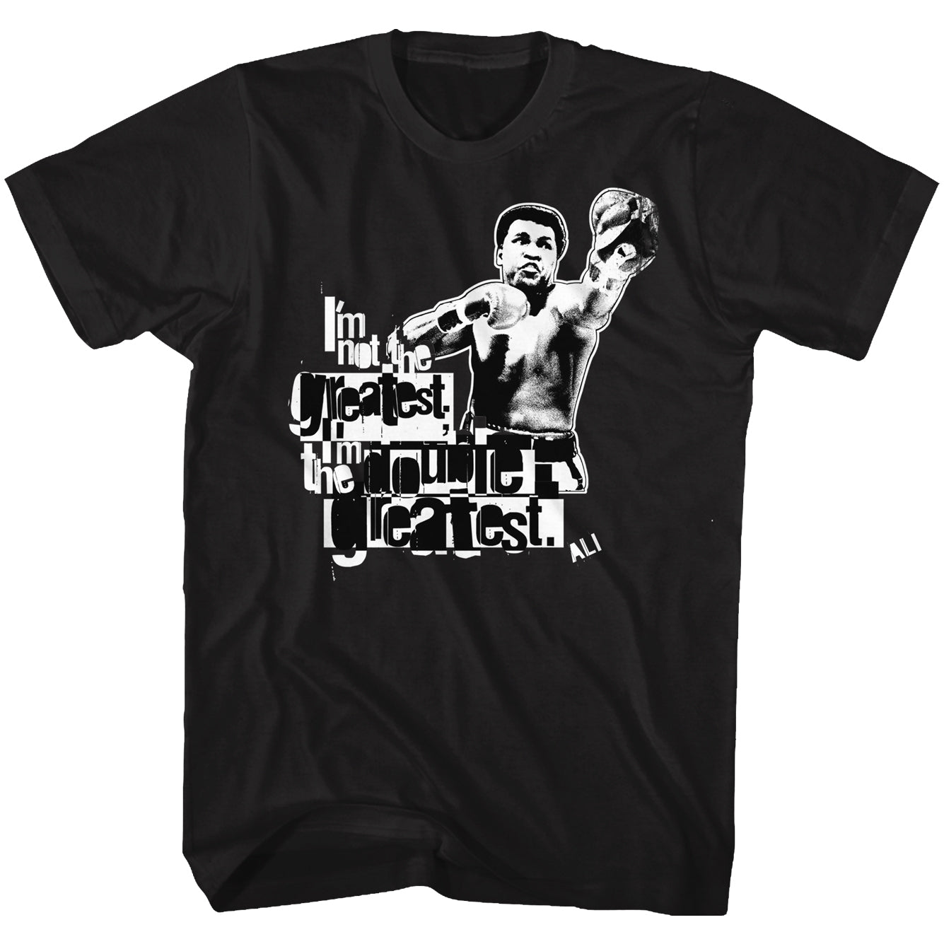 Muhammad Ali T-Shirt Double Greatest Black Tee